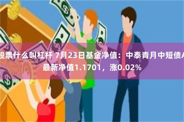 股票什么叫杠杆 7月23日基金净值：中泰青月中短债A最新净值1.1701，涨0.02%