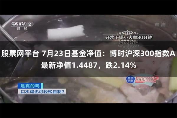 股票网平台 7月23日基金净值：博时沪深300指数A最新净值1.4487，跌2.14%