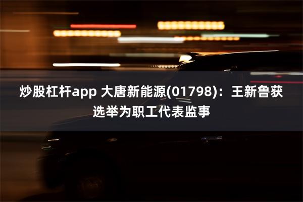 炒股杠杆app 大唐新能源(01798)：王新鲁获选举为职工代表监事